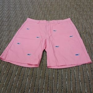 Vineyard Vines Flat Front Whale Print Breaker Shorts Men's Size 33